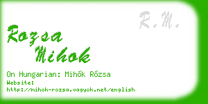 rozsa mihok business card